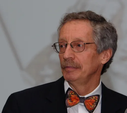 LINNAEAN GAMES MODERATOR--Purdue entomology professor Tom Turpin moderates the annual Linnaean Games, part of the Entomological Society of America's annual meeting. (Photo by Kathy Keatley Garvey)