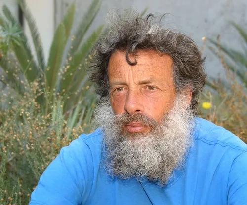 BUTTERFLY GURU Art Shapiro, outside his office at Storer Hall, UC Davis campus. (Photo by Kathy Keatley Garvey)