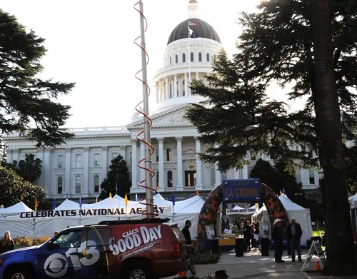 CALIFORNIA AG DAY at the state capitol last year. The annual event heralds in spring. This year's event takes place March 23. (Photo by Kathy Keatley Garvey)