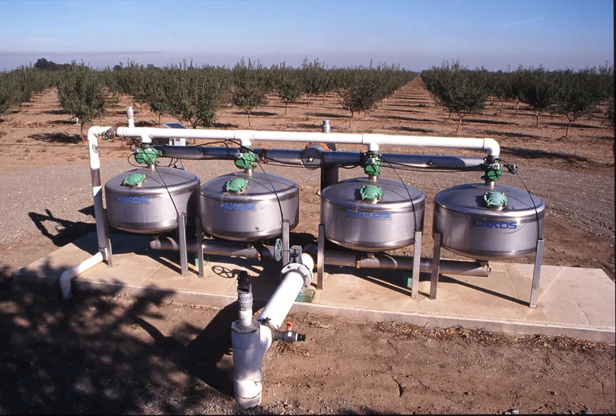 Sand media filters for an almond orchard Photo: Jack Kelly Clark