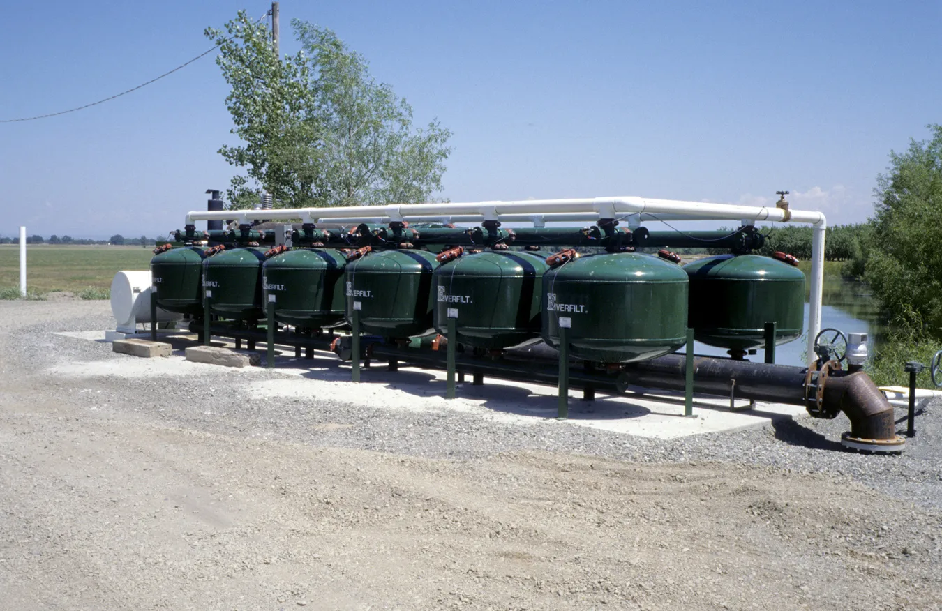 Sand media filters Photo: L. Schwankl