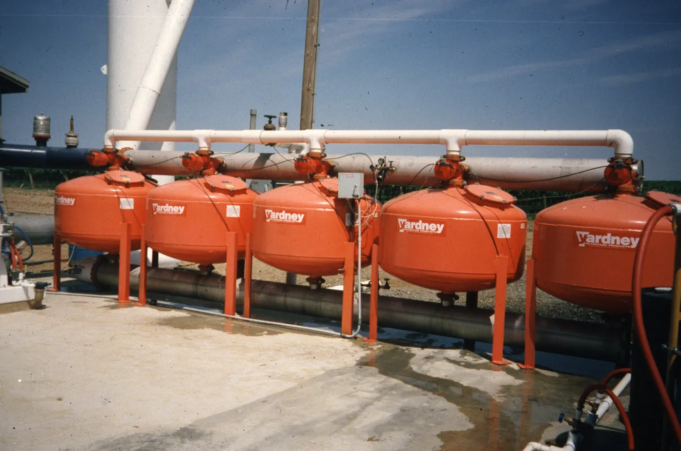 Sand media filters Photo: L. Schwankl