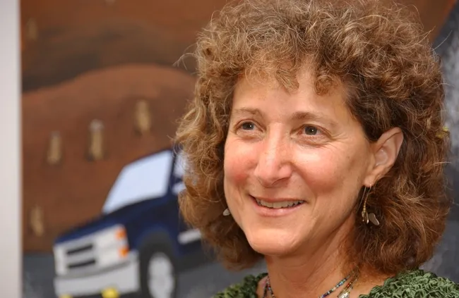 Diane Ullman is right at home as a scientist and an artist. (Photo by Kathy Keatley Garvey)