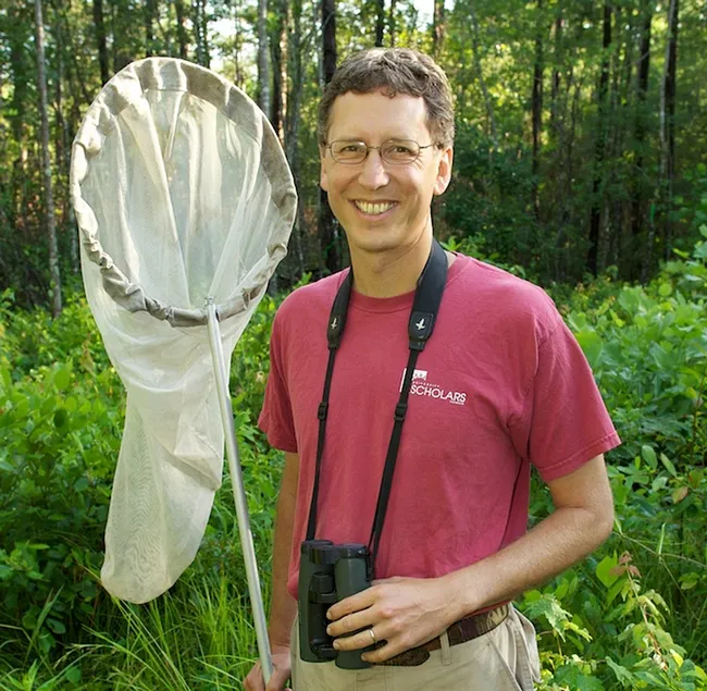 Nick Haddad in the field. (Photo by Melissa McGaw)