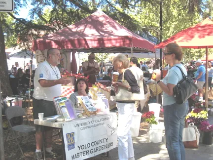 Master Gardener's Table at the Davis Farmer's Market