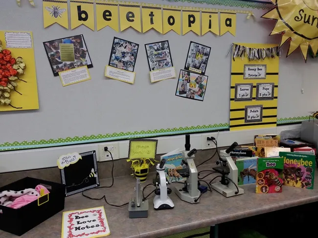 Students wrote "love notes" to the bees. (Photo by Beth Bartkowski)