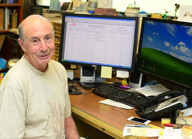 Professor Bruce Hammock in his office in Briggs Hall, UC Davis campus. (Photo by Kathy Keatley Garvey)