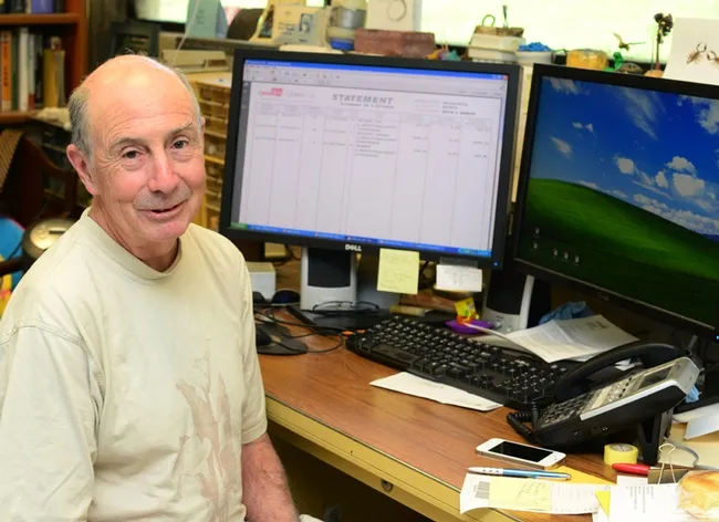 Entomologist Bruce Hammock in his office in Briggs Hall. (Photo by Kathy Keatley Garvey)