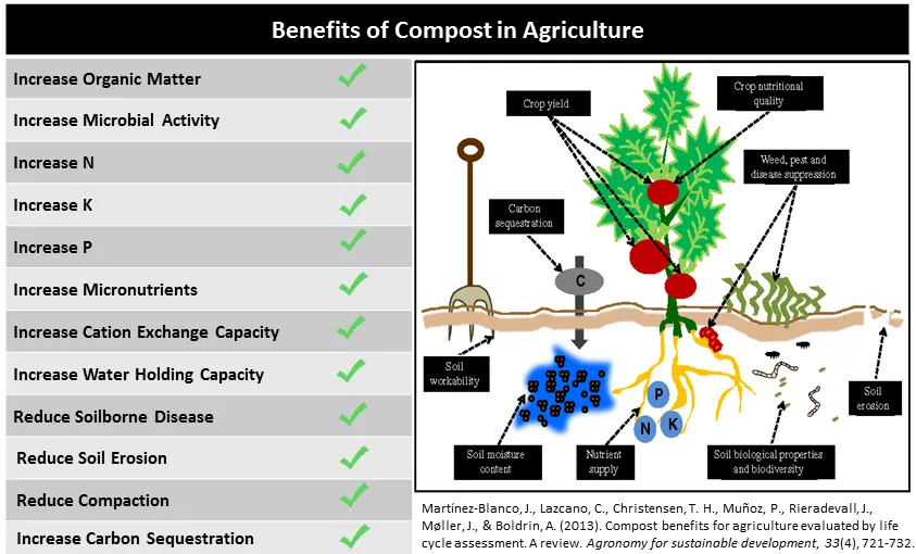 benefits of compost from Martin-Blanco et al. 2013
