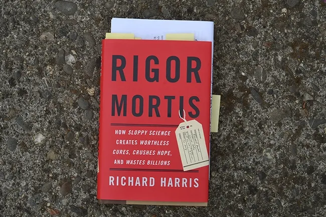 "Rigor Mortis," by Richard Harris, is both an eye-opener and a call to action. (Photo by Kathy Keatley Garvey)
