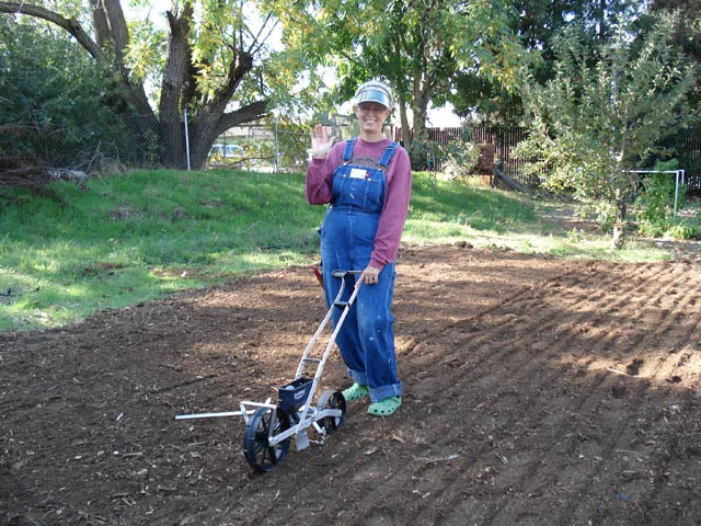 Seeding corn using an Earth Way precision seeder