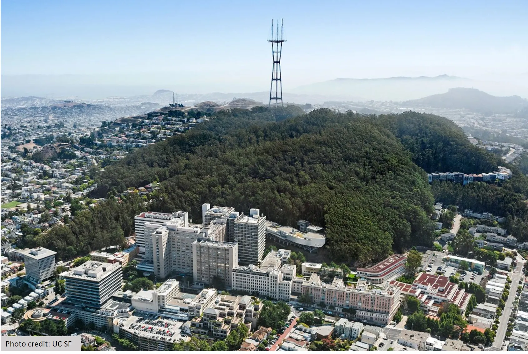 Mount Sutro Aerial View - UC SF