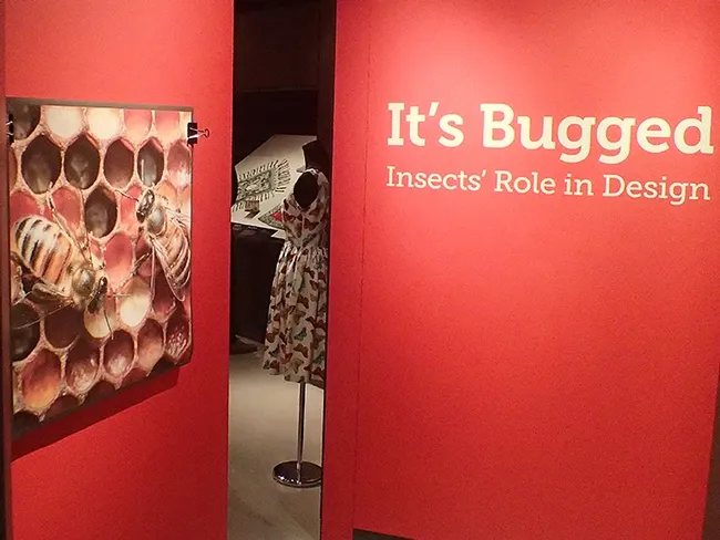 "It's Bugged: Insects' Role in Design," an exhibit in Cruess Hall that explores the connection between insects and people, will be open from noon to 4 p.m. on Feb. 17. The image of bees is the work of Alex Wild. (Photo by Kathy Keatley Garvey)