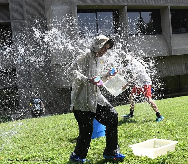 Scene Three: Bruce Hammock is feeling the effects. (Photo by Kathy Keatley Garvey)