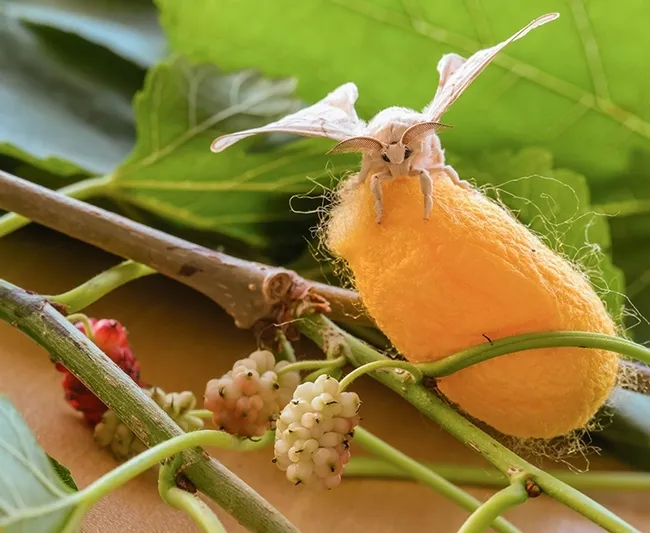 Silkworm moth expert İsmail Şeker, a Turkish medical doctor, will show his newly produced video about the silkworm moth life cycle at 3 p.m., Saturday, Nov. 16. (Photo courtesy of İsmail Şeker)