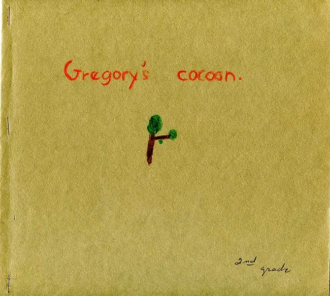 This the cover of second-grader Greg Kareofelas booklet on monarchs. He now serves as an associate at the Bohart Museum of Entomology, UC Davis, and as a tour guide for non-profit organizations.