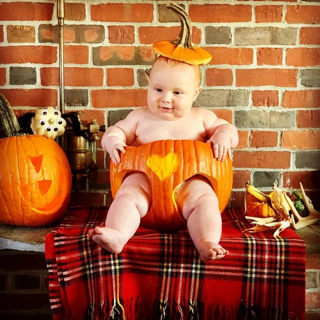 Griffin, infant son of George and Charlotte Alberts, wasn't born in time for the 2019 Bohart Museum of Entomology Halloween party, but he's not missing out this year in family celebrations. He was born in April 2020. (Photo courtesy of George and Charlotte Alberts)