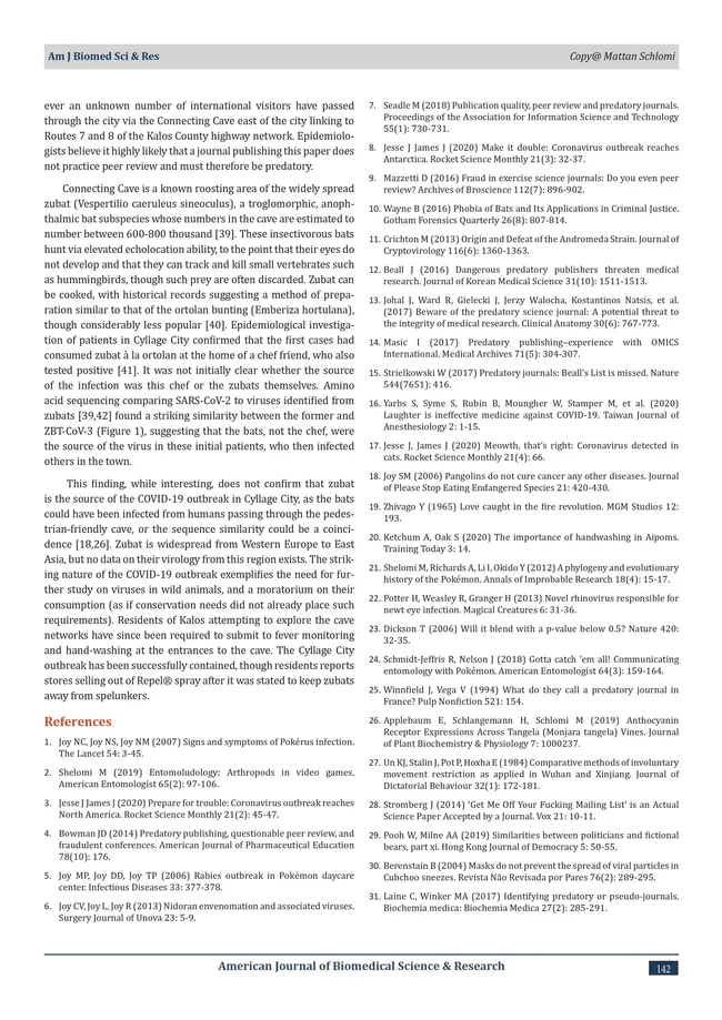 Second page of Matan Shelomi's fictitious research paper. Second of three.