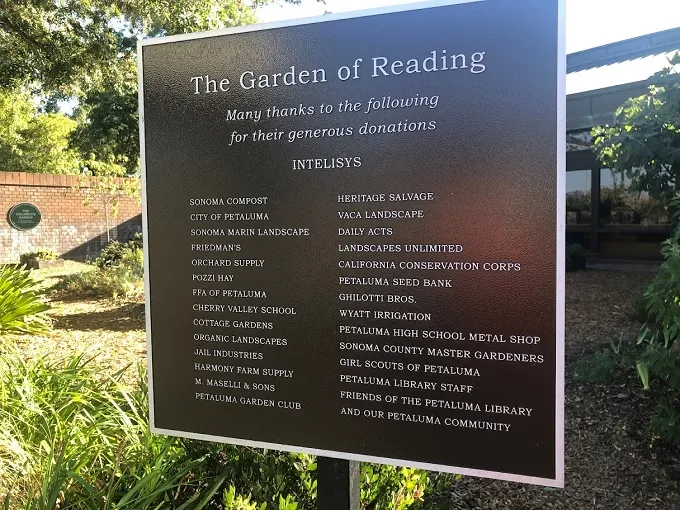 Petaluma Library Garden - The Garden of Reading, photo by Mimi Enright