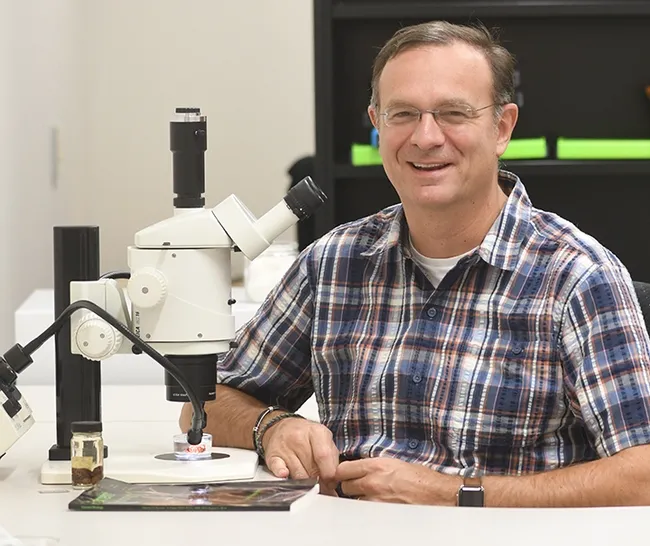 Jason Bond,professor of entomology and the Evert and Marion Schlinger endowed chair in insect systematics, UC Davis Department of Entomology and Nematology, is a newly selected co-editor-in-chief of the journal Insect Systematics and Diversity (ISD), published by the Entomological Society of America (ESA). (Photo by Kathy Keatley Garvey)