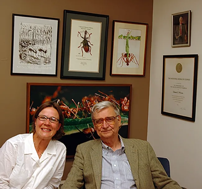 Former UC Davis graduate student Fran Keller, now a professor at Folsom Lake College, met E. O. Wilson in May of 2005. She interviewed him for a presentation at the 2005 Entomological Society of America meeting.