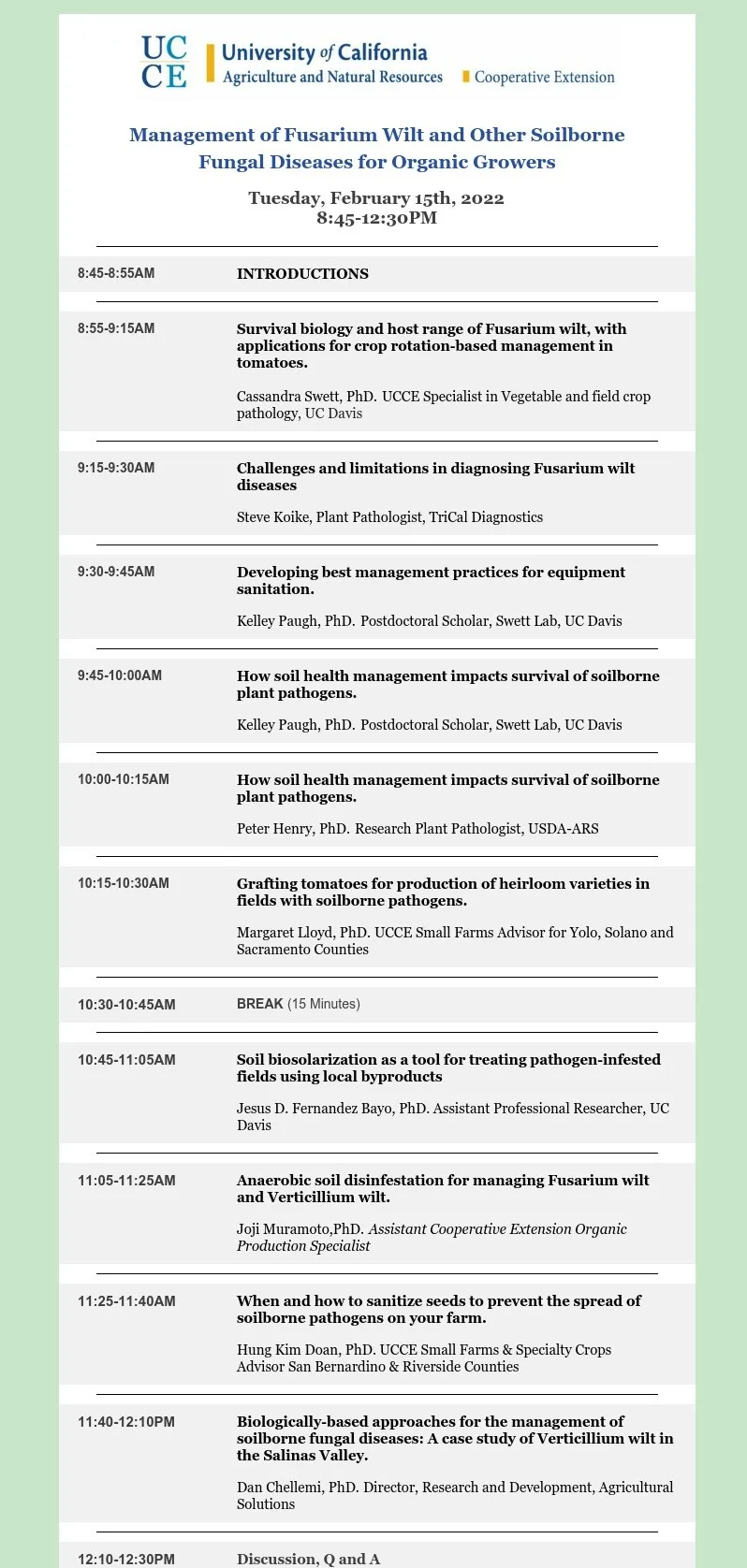 Small Farms - COPY-Soilborne Pathogen Workshop