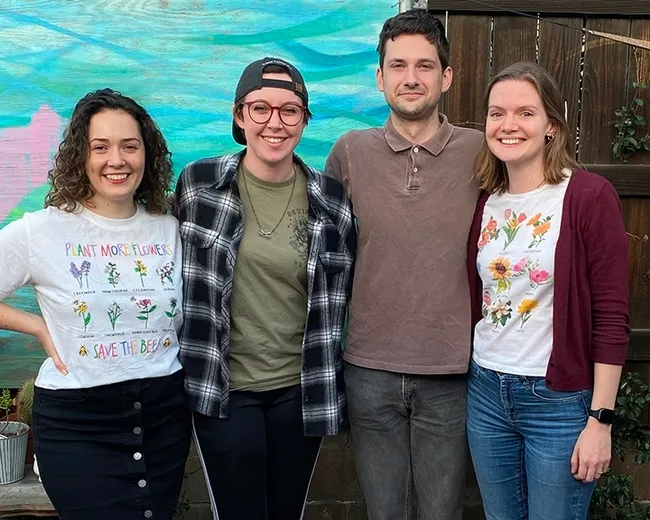 The UC Davis Entomology Games Team is comprised of (from left) Erin "Taylor" Kelly, Madison "Madi" Hendrick, Zachary Griebenow and Jil Oberski. Griebenow and Oberski were members of the 2018 national championship team.