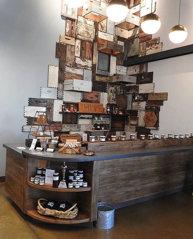 These are Ishai Zeldner's bee boxes in The Hive, Woodland. (Photo by Kathy Keatley Garvey)
