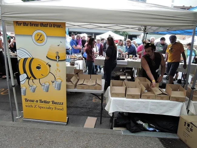 Nectar Director Josh Zeldner of Z Specialty Food, Woodland, is part of the annual California Honey Festival. (Photo by Kathy Keatley Garvey)