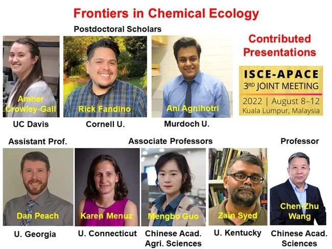 These scientists will participate in the international symposium, "The Frontiers in Chemical Ecology."