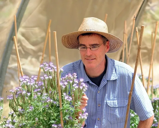 Pollination ecologist and professor Neal Williams, UC Davis Department of Entomology and Nematology, will speak on "Native Bees and their Conservation"at 10:30 a.m., May 6 on the UC Davis Speakers' Stage at the California Honey Festival. (Photo by Kathy Keatley Garvey)