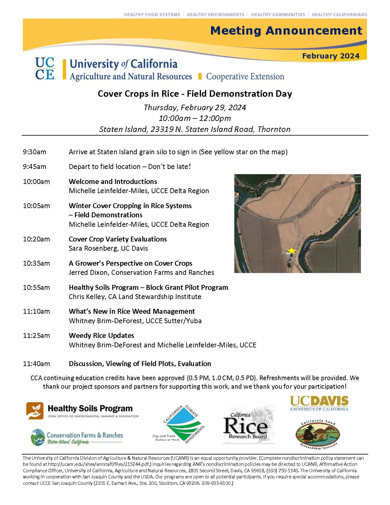 2024 Rice Cover Crop Field Day Agenda FINAL