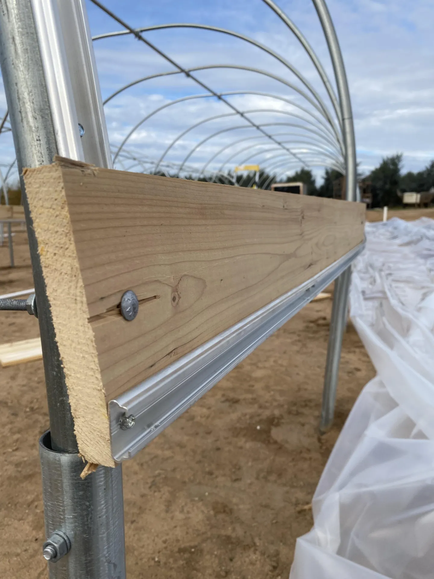 Figure 6. The lock channel was installed on the hip board, running flush with the bottom edge of the board.