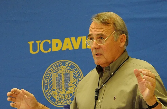 UC Davis distinguished professor James R.Carey is an international-award winning teacher. (Photo by Kathy Keatley Garvey)