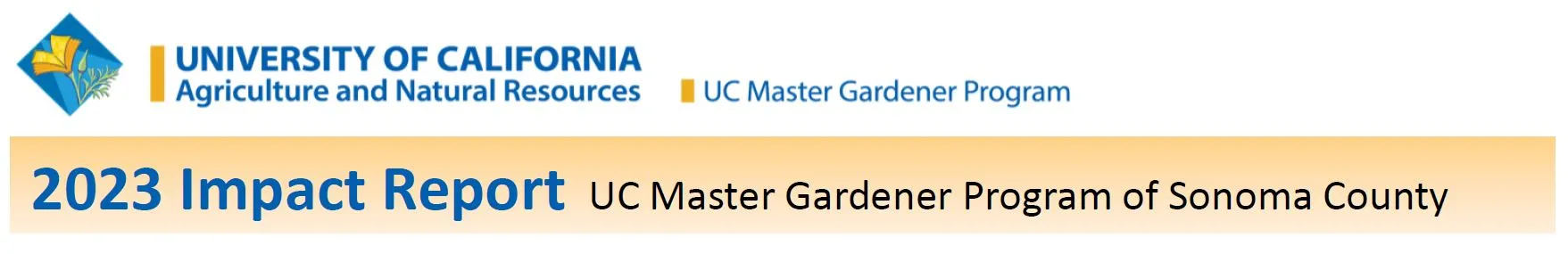 2023 Impact Report for UC Master Gardener Program of Sonoma County