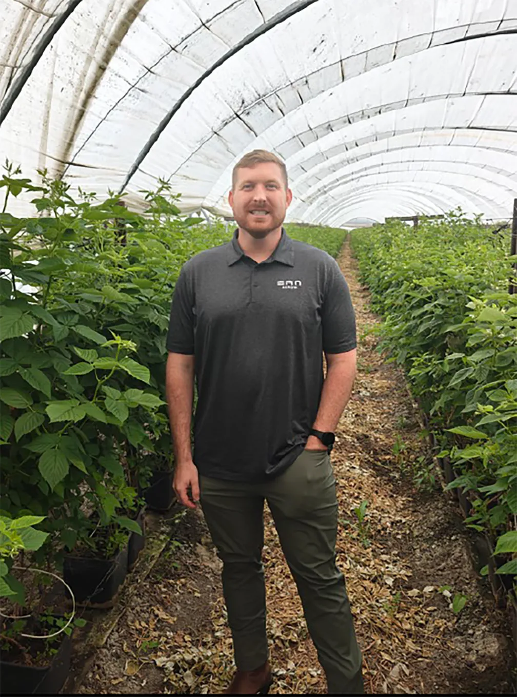 Jared Jensen, field research manager at SAN Agrow