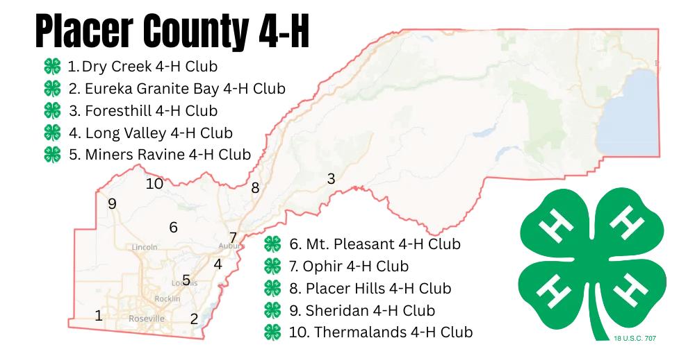 Placer County 4-H Map
