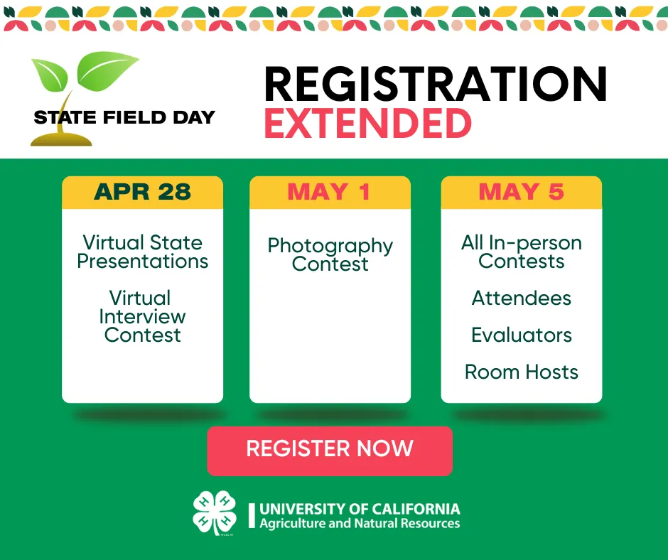 Registration Extended for State Field Day