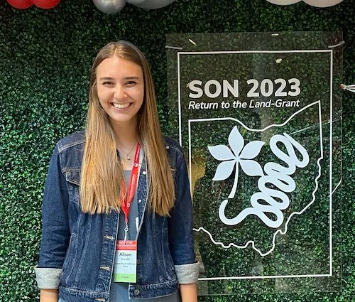 Alison Blundell at 2023 Society of Nematologists meeting.