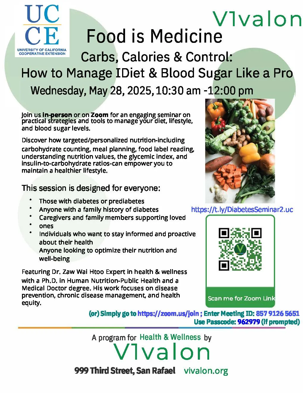 Food is Medicine - Carbs, Calorie, Control Dr Htoo @ Vivalon photo#2