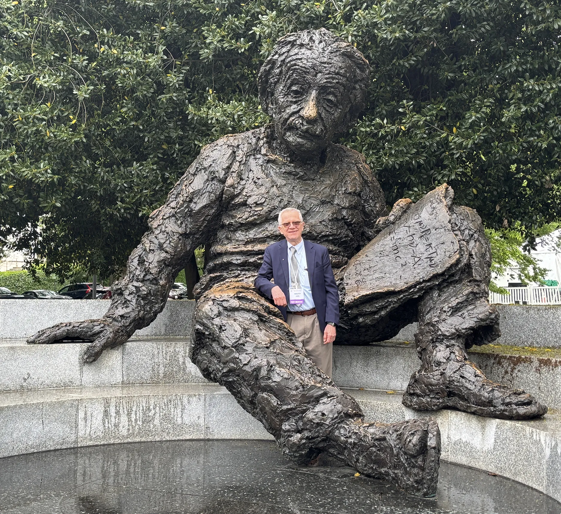 UC Davis Distinguished Professor Walter Leal at the Albert Einstein Memorial