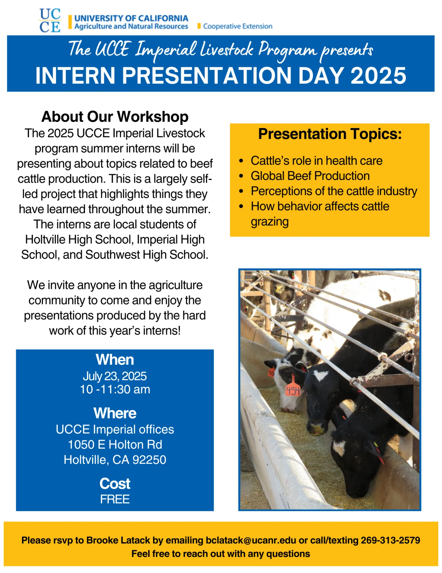 UCCE Imperial County Summer Intern Presentation Day (2025)