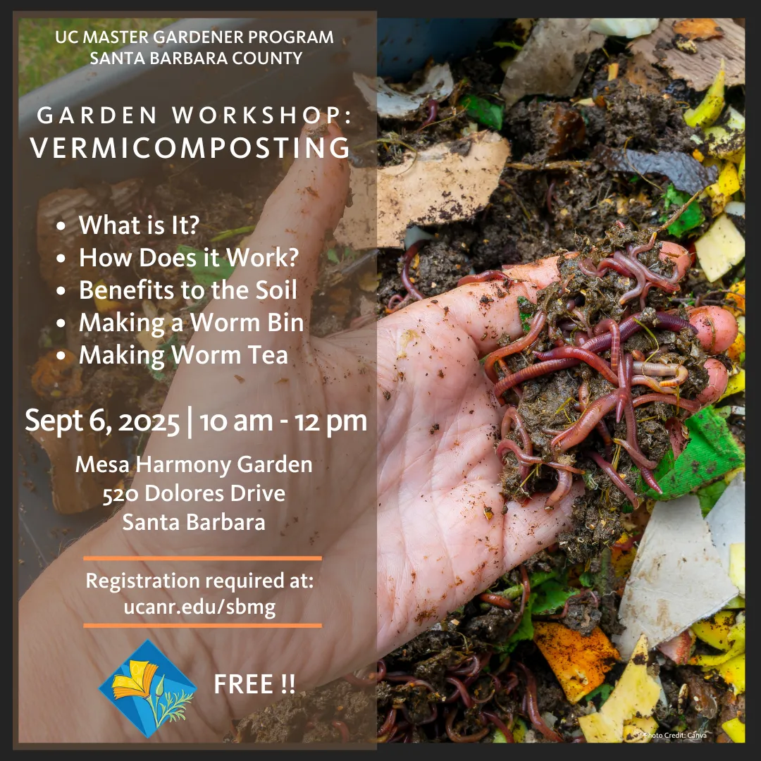 A hand holding soil containing earthworms