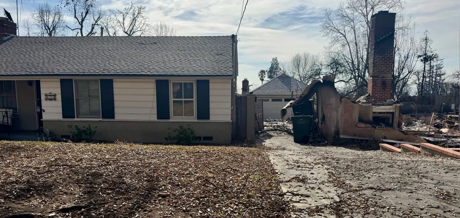 Casa de Altadena después del incendio