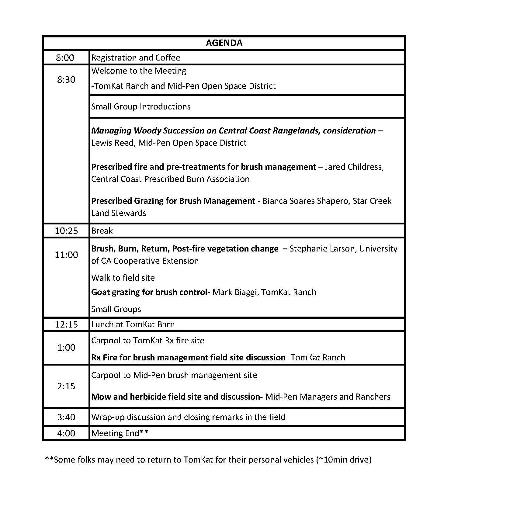 CCRC Agenda