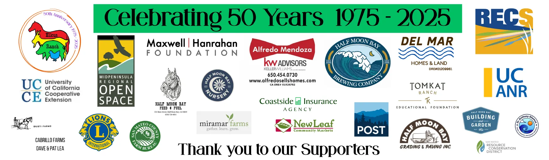Elkus Ranch 50th anniversary banner