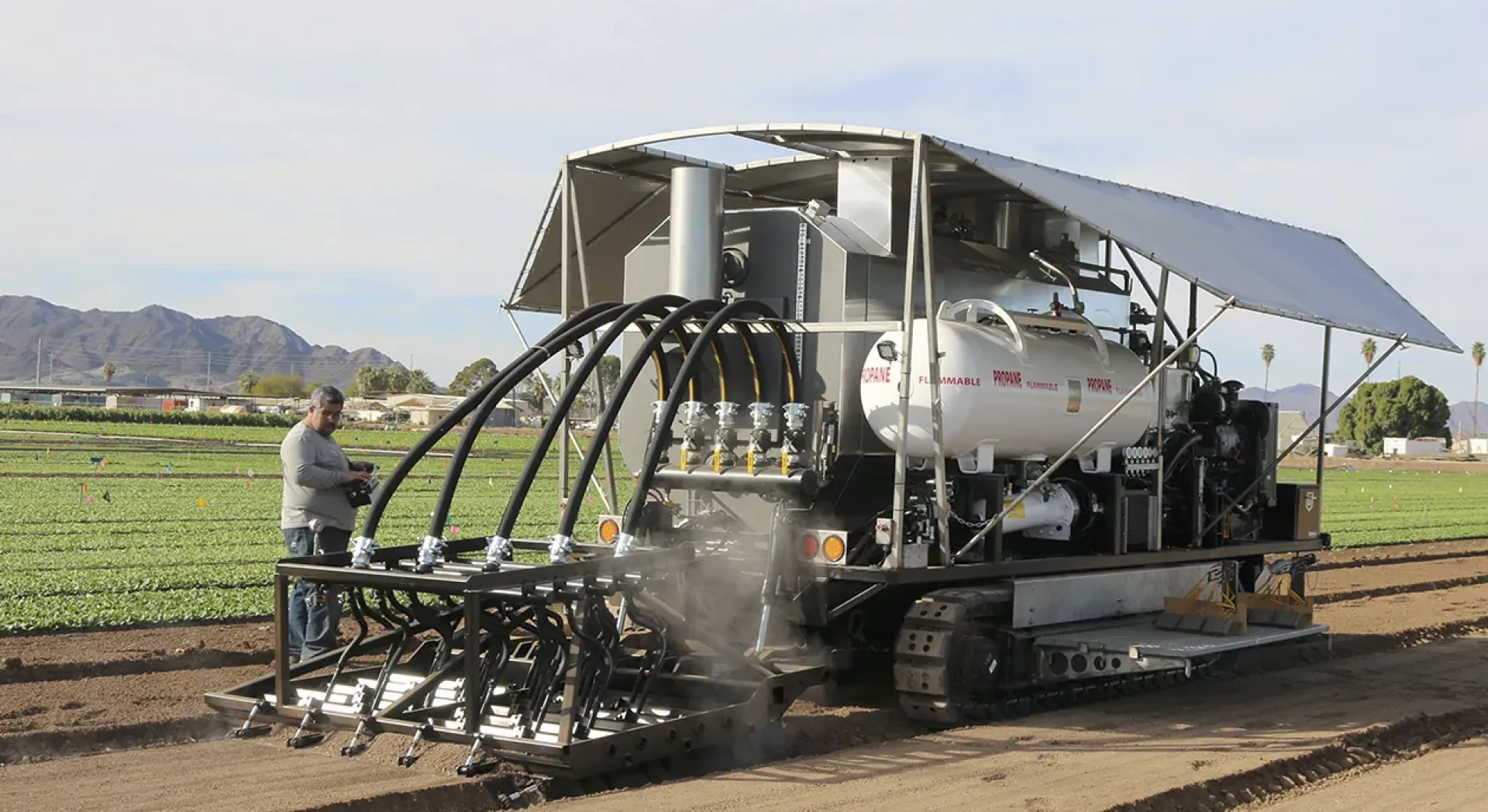 Máquina de vapor para eliminar malezas