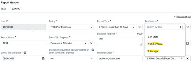 AggieExpense Form Example