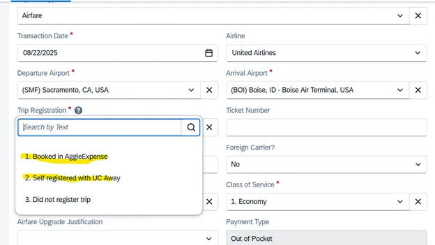 AggieExpense Form Example 2