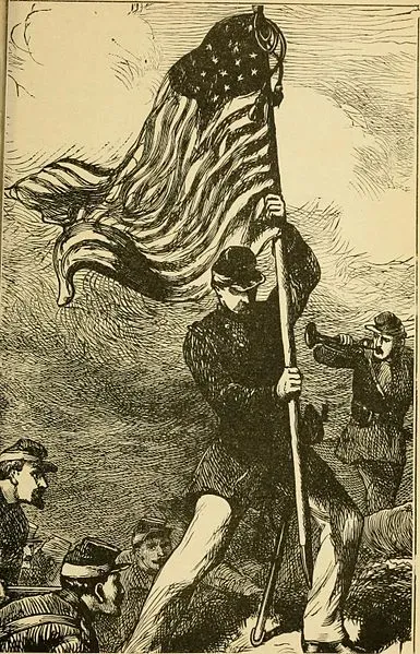 Color bearer in Civil War (Wikipedia)